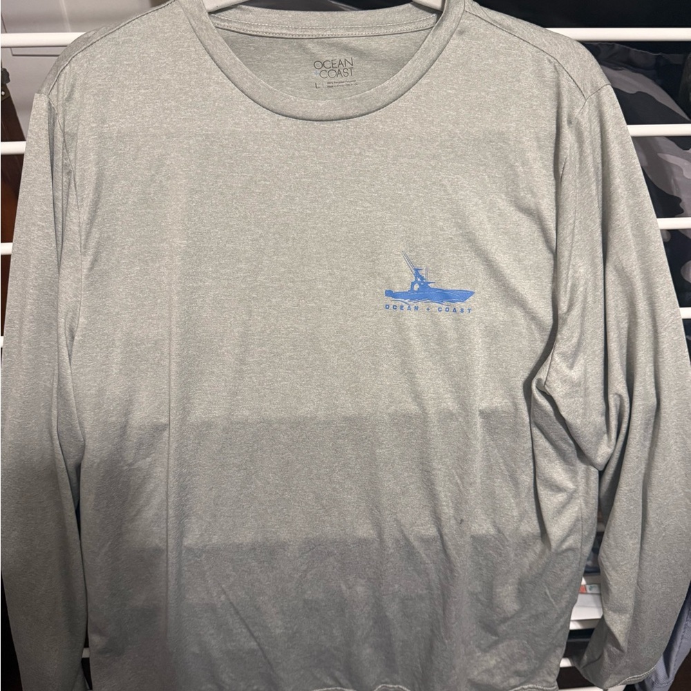 Men's Long-Sleeve Heather Gray Performance Shirt